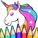 Rainbow Glitter Coloring Book